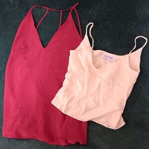 Set of Two Silk Tank Tops (Animale & Kay Unger)